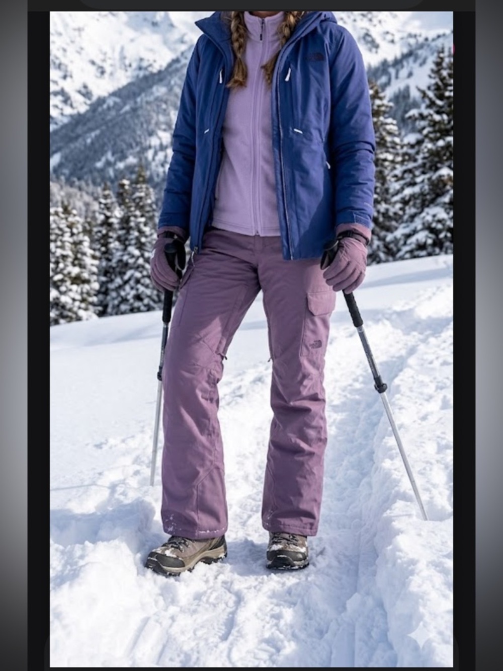 The North Face women Purple Snow Pants - Lavender Plum